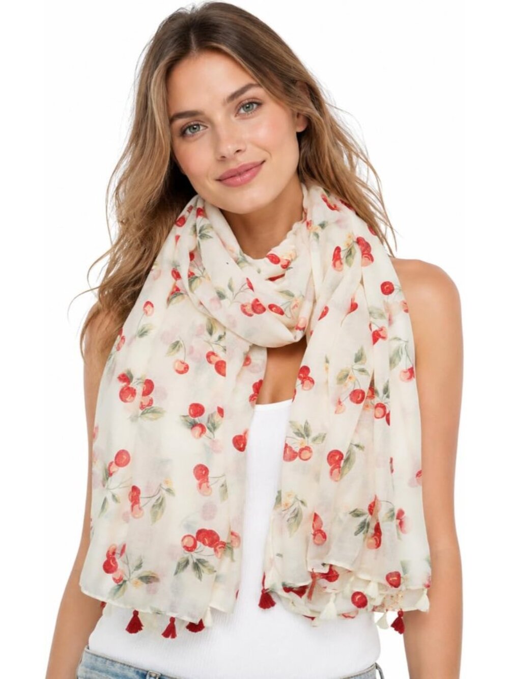 Large Boho Scarf for Women Lightweight Floral Printed Scarves Fall Winter Fashio